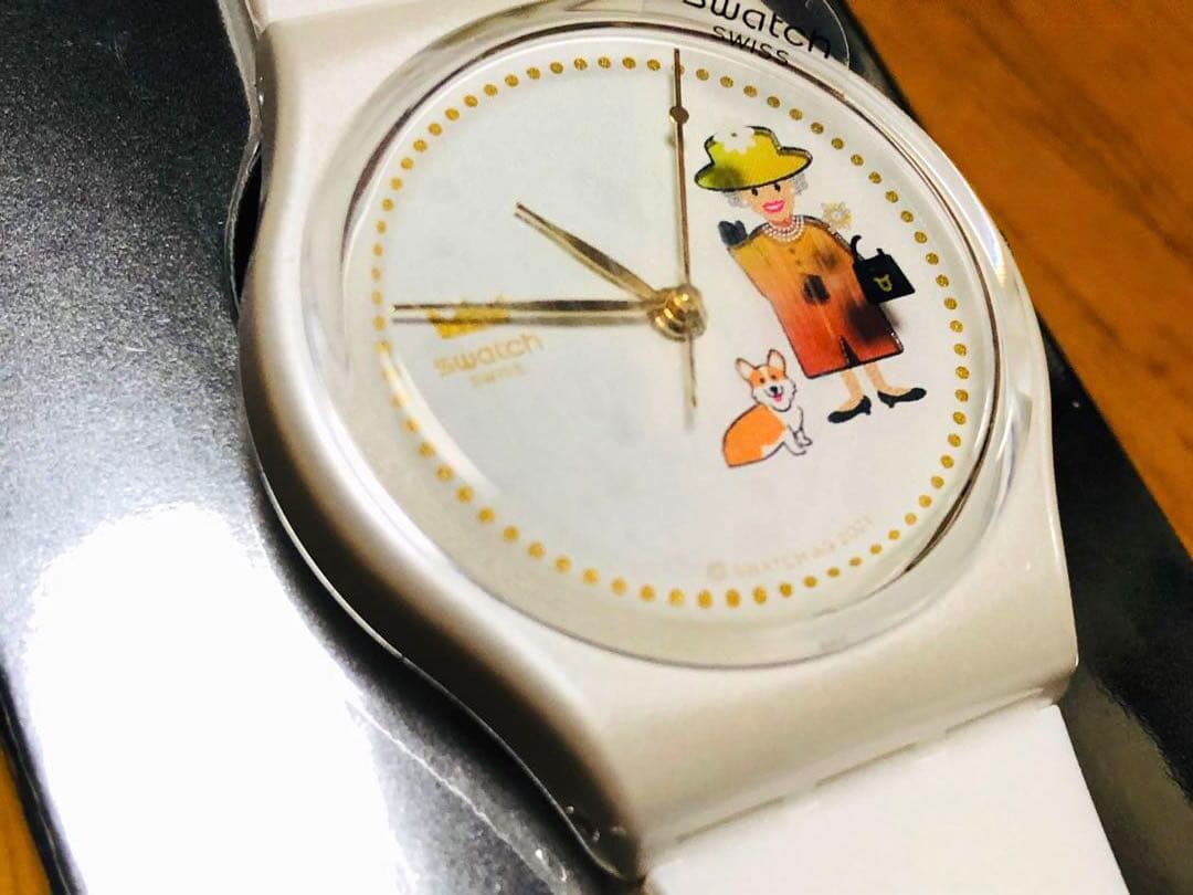 スウォッチ【 エリザベス女王とコーギー 】 時計 - メルカリ