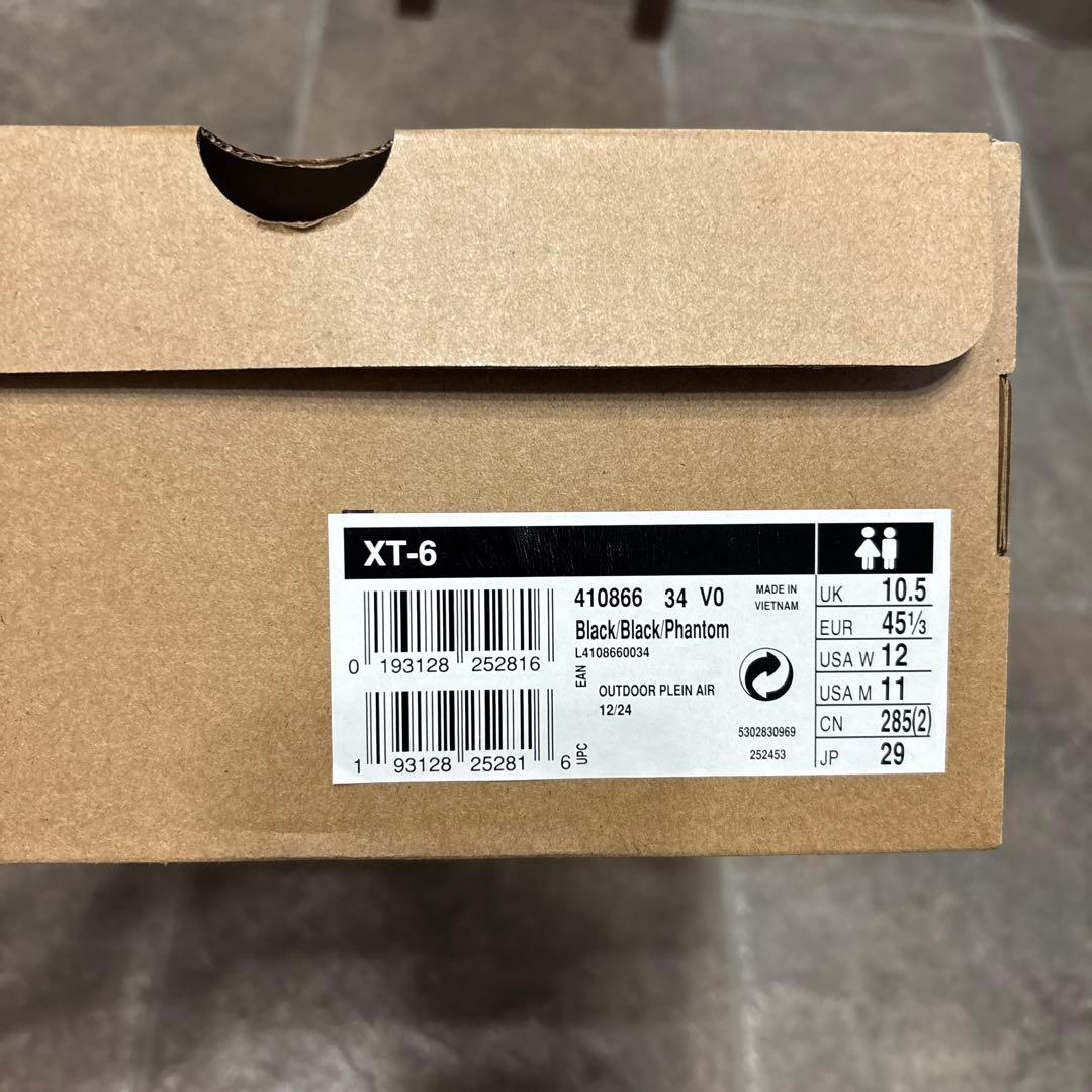 salomon xt-6 ADV ブラック 29.0cm 28.5cm