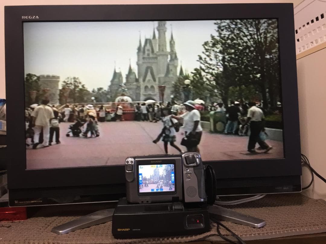 再生ダビングOK 動作良好 SHARP VL-HL55 付属品有 Hi8 大画面