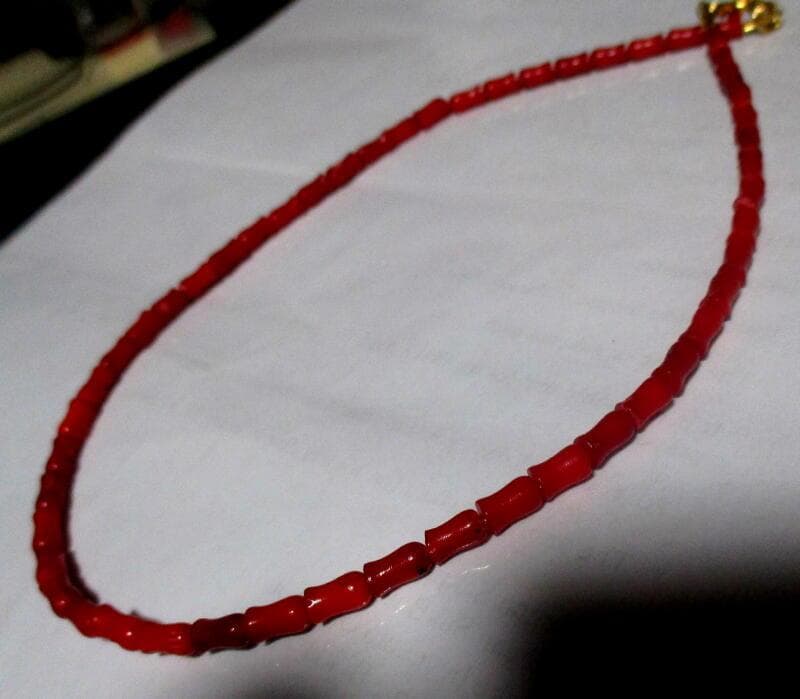 期間限定価格　高級天然皿赤珊瑚ネックレス