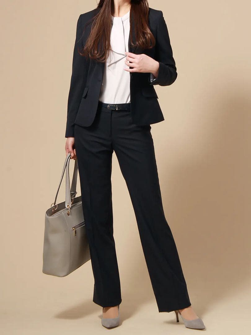 (新品)ザスーツカンパニー　現行　ストレッチ　洗える　パンツスーツセットアップ