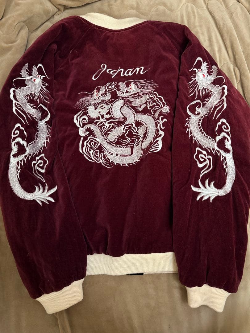 ２面用 別珍 Open Dich 龍 虎 日本限定 スカジャン vintage