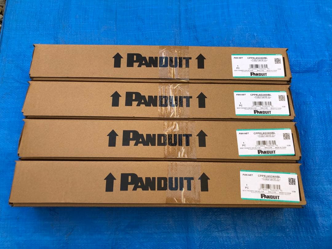 Panduit 24ポートパッチパネルキット CPPKL6G24WBL 4個 CPPKL6G24WBL パッチパネルキット 24P CAT6: ネットワーク・電気工事