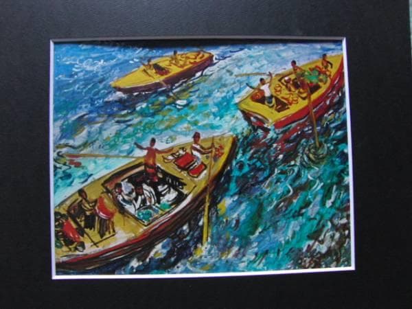 BARLI（バルリ）、上り下り、希少な額装用画集画、状態良好