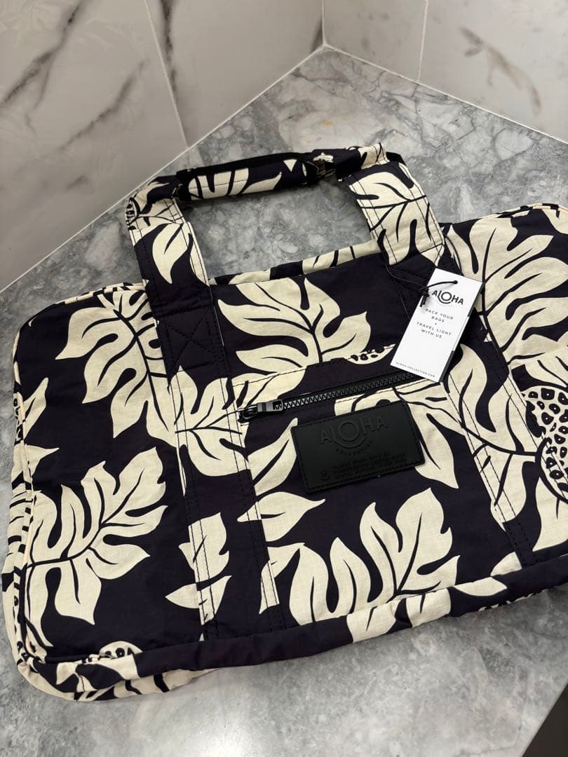 [ブラック] アロハコレクション　ボストンバッグ　フライトバッグ　ダッフルバッグ