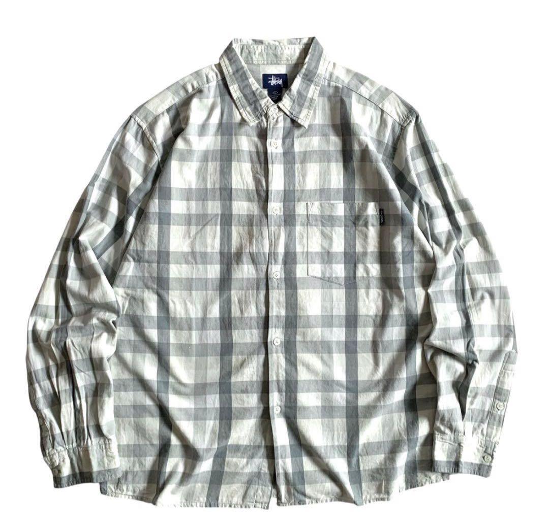 90s 00s OLD STUSSY チェック シャツ オールドステューシー
