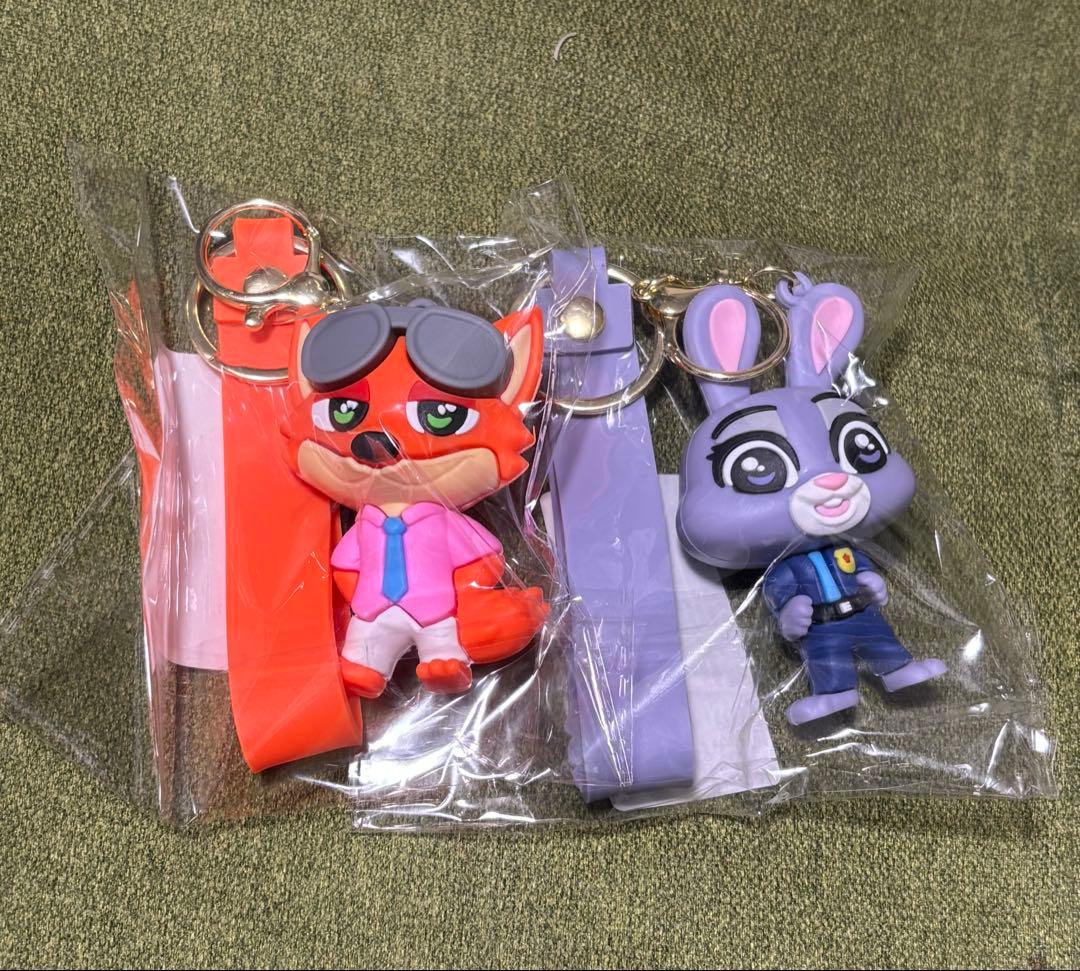 ペアセット】ズートピア キーホルダー ストラップ ニック＋ジュディ 最