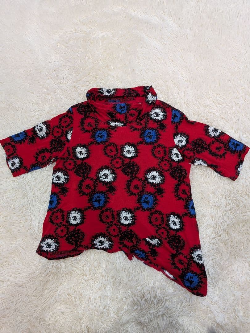 慈雨　ジウ　アシンメトリー　レディース 花柄 トップス サイズ40