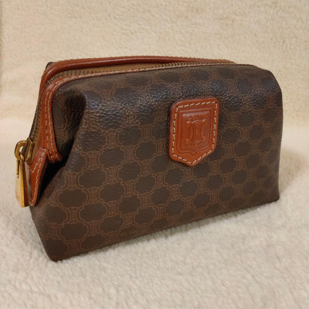美品 CELINE セリーヌ マカダム柄 ポーチ CELINE（セリーヌ） ポーチ 小物入れ マルチケース マカダム柄 PVC