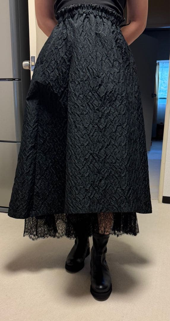 UNITED ARROWS 姫系フレアスカート 黒