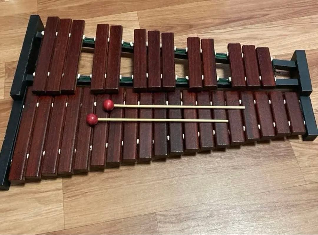 YAMAHA シロフォン 木製 ゼンオン 全音 シロフォン ばち付 ZX-32BK 木琴 音程良い 卓上用 自宅