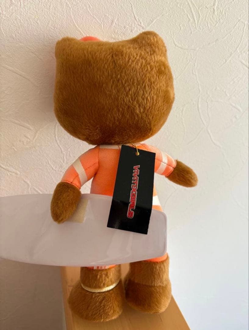 レア】25年前 日焼けキティ サーフィン ぬいぐるみ タグ付き 当時物