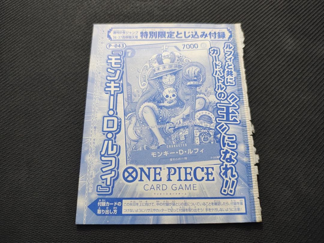 ワンピース ジャンプ 付録 ルフィ P-033 P-043 ロードトゥラフテル