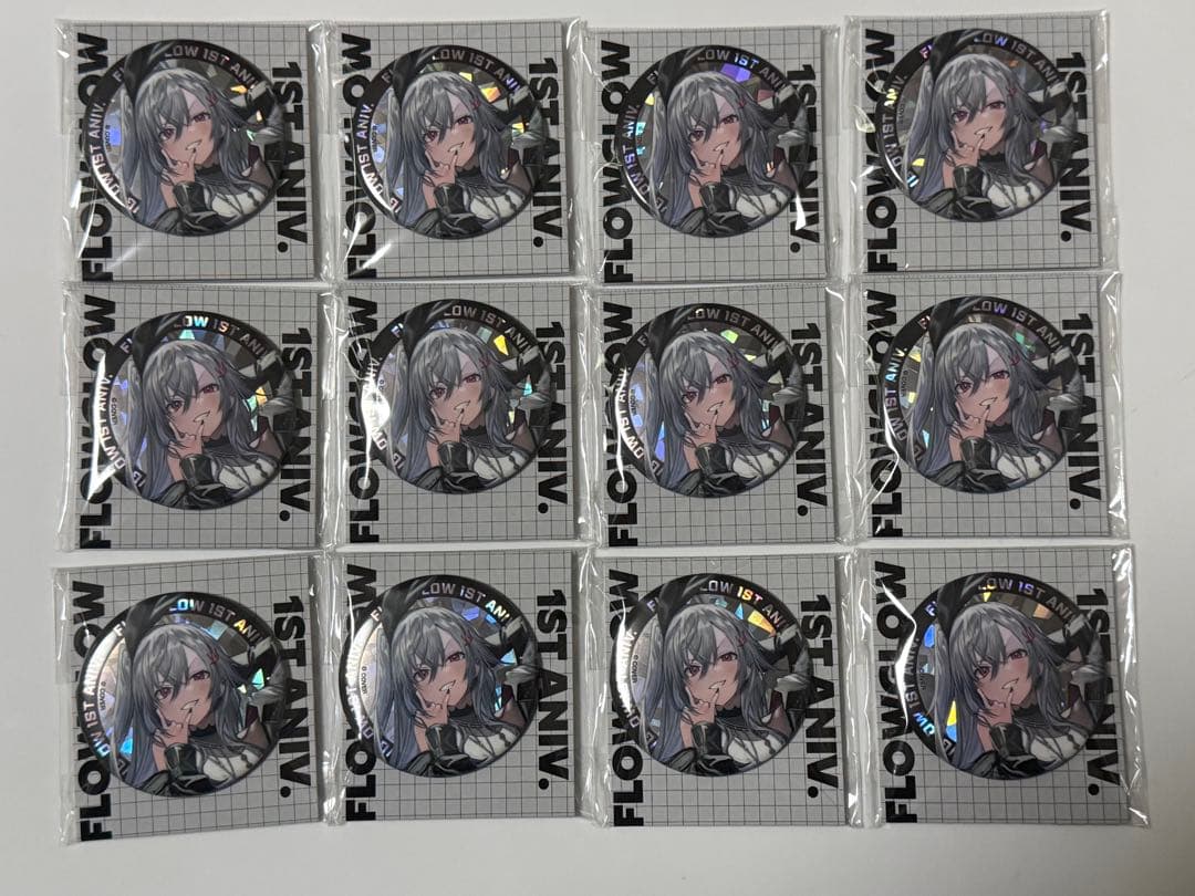 FLOW GLOW 1周年記念 缶バッジ 12個セット 響咲リオナ ホロライブ