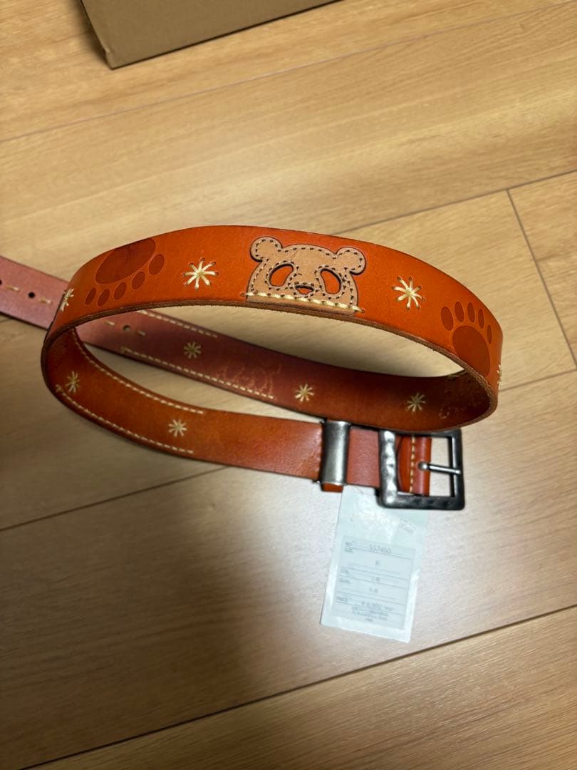 PANDIESTA JAPAN クマデザイン 牛革ベルト F