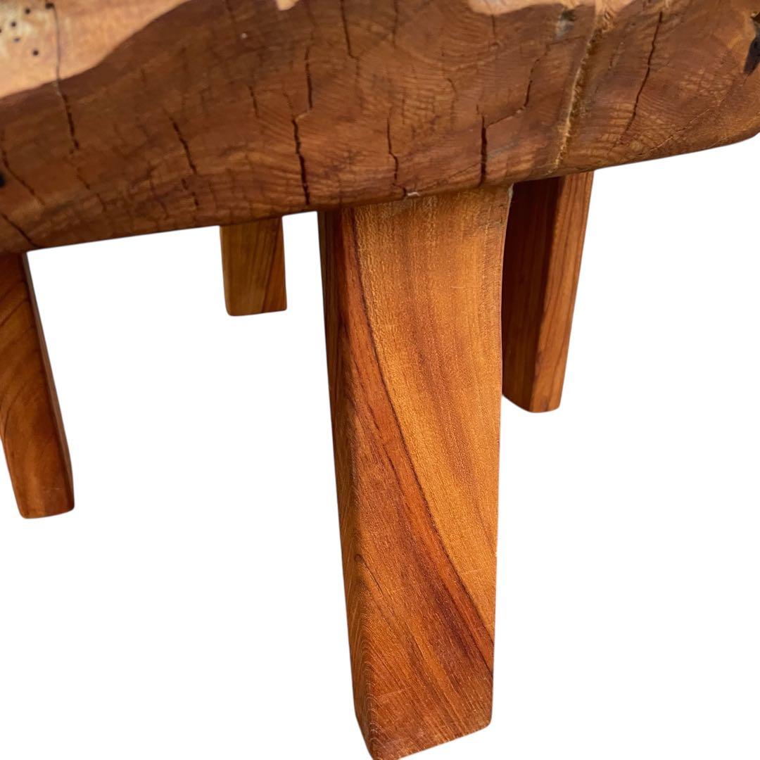 座卓 バール杢 ポプラ 一枚板 無垢材 瘤杢 チギリ ダイニングテーブル 希少