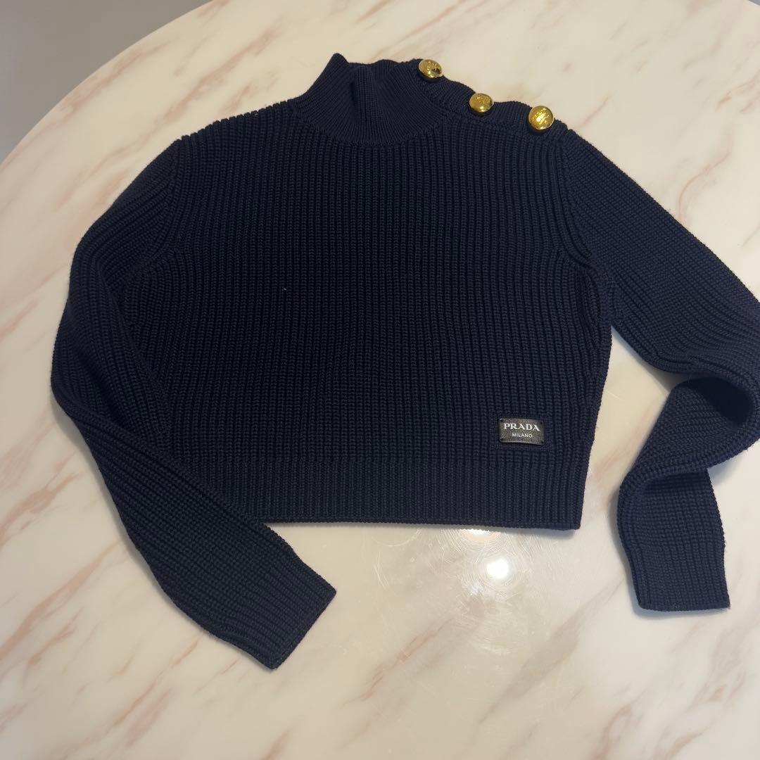 PRADA ネイビー ハイネックセーター