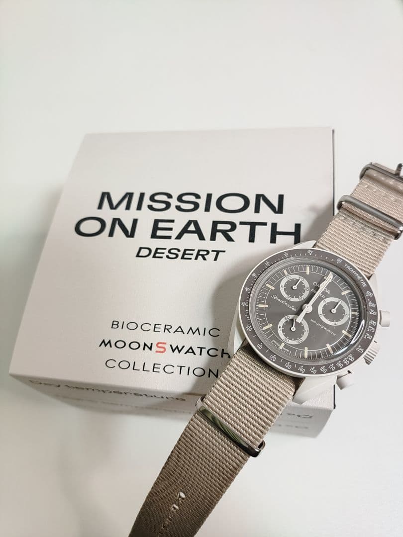 omega swatch mission on earth desert　オメガ Omega Swatch Moonswatch Earth Desert Watch Review