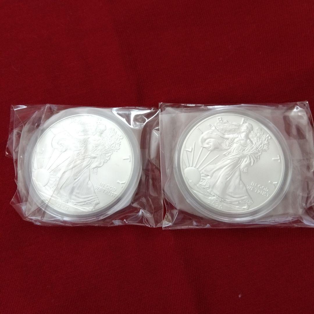 2020年 アメリカンイーグル 銀貨1オンス 2枚セット