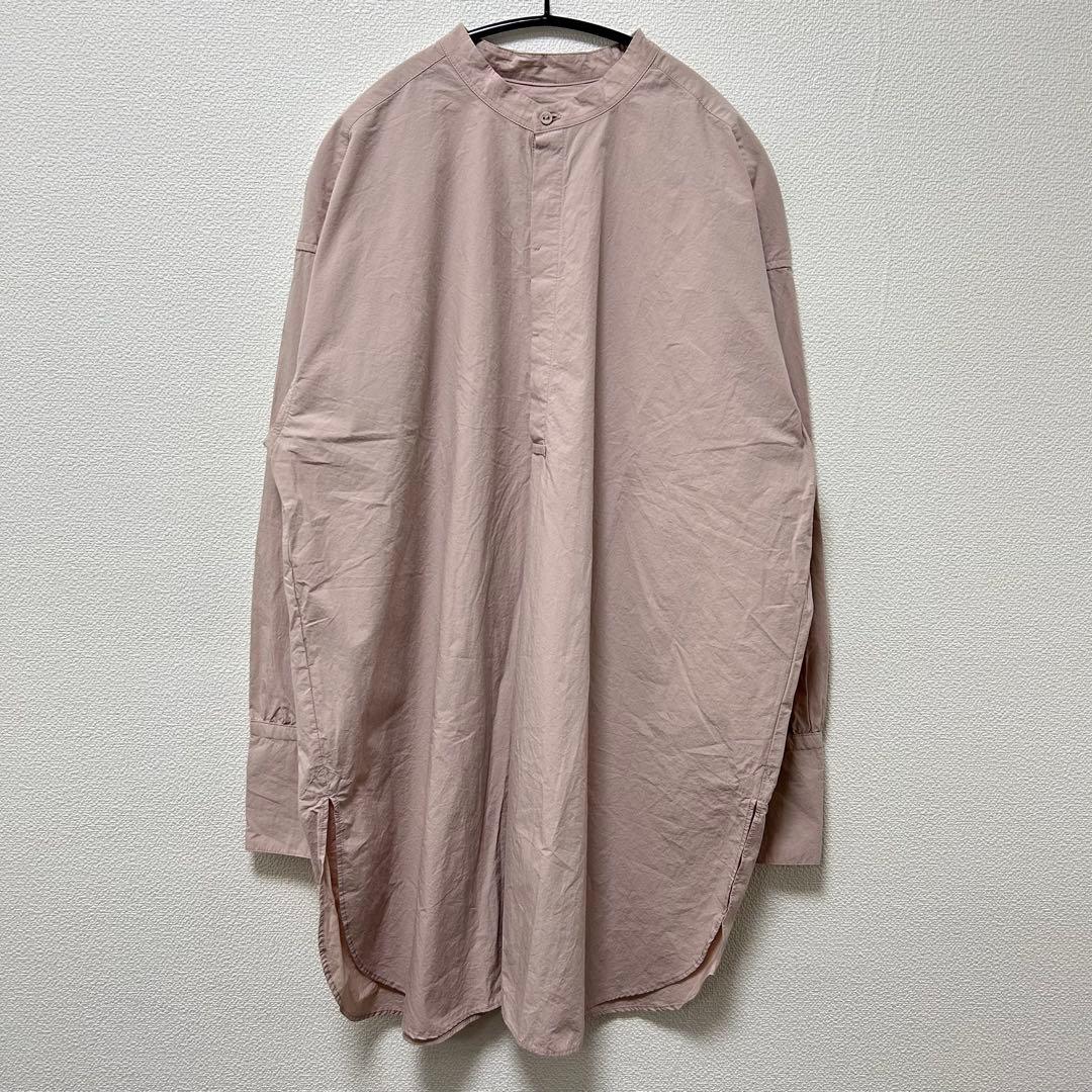 かぐれ コットンシルクチュニックシャツ ピンク フリーサイズ