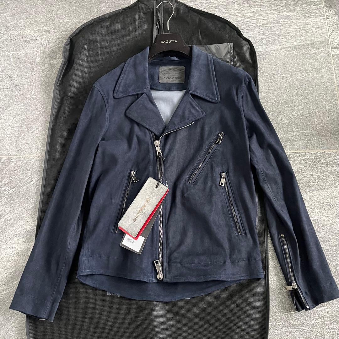 GIORGIO BRATO スエードライダース　ネイビー