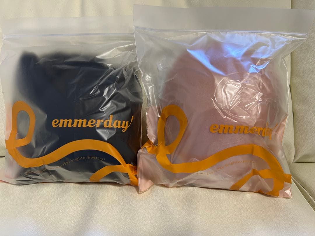 emmerday! ナイトブラ 2個セット 黒 ピンク【5L】