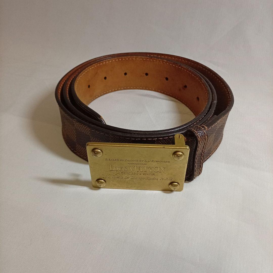 LOUISVUITTON ルイヴィトン ダミエ レザーベルト メンズブランド