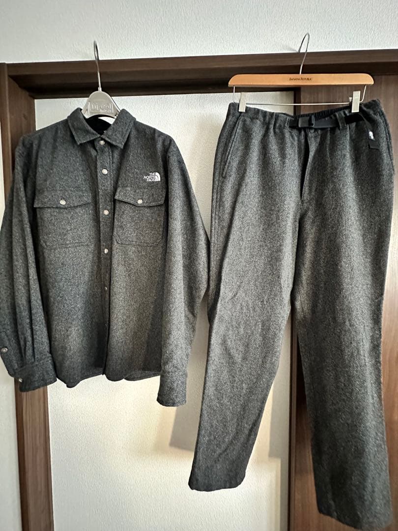 THE NORTH FACE ウールシャツ&パンツ　Mサイズ　グレー