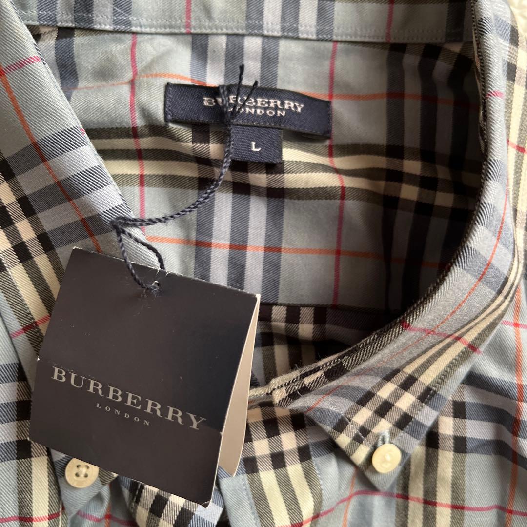 BURBERRY チェック柄 長袖シャツ Lサイズ 新品タグ付 - メルカリ