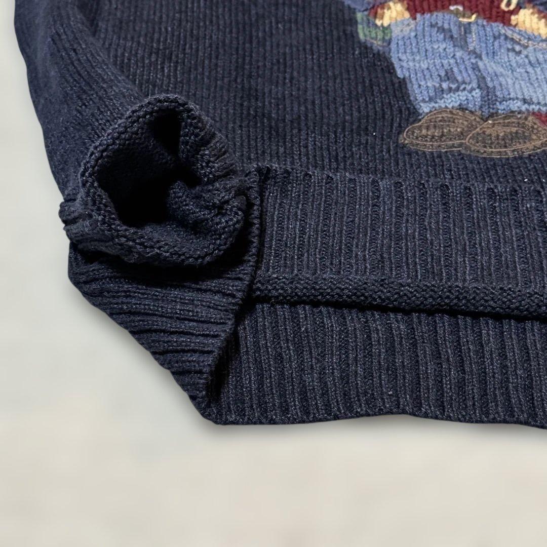 ポロラルフローレン ポロベア 刺繍 ニット セーター コットン リネン混