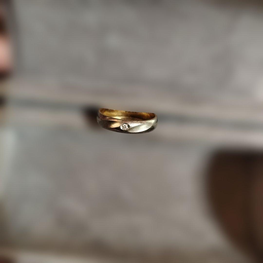 K18 pt900 0.01 4号　指輪