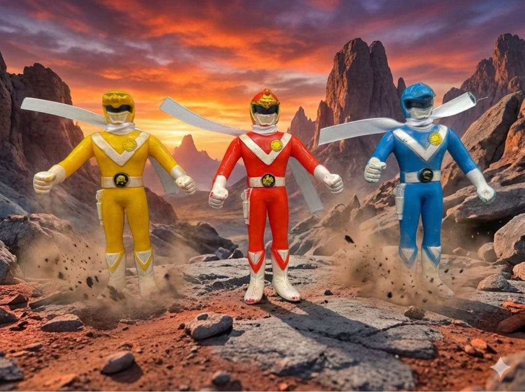 ポピー　サンバルカンソフビ　当時物　記名あり　フィギュアのみ　詳細は説明欄