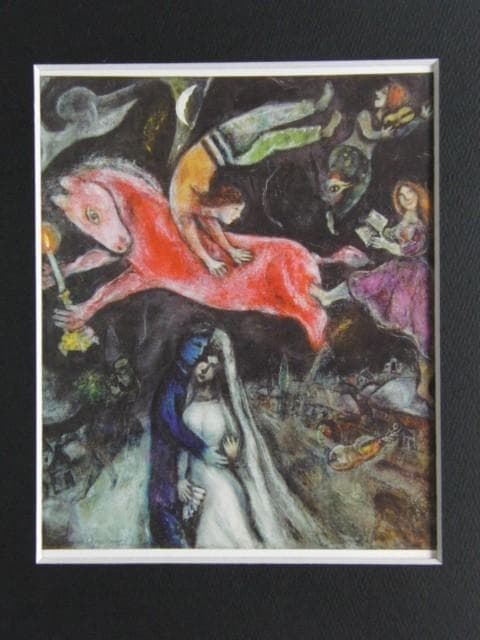マルク シャガール、【赤い馬】、希少な画集より、状態良好、新品