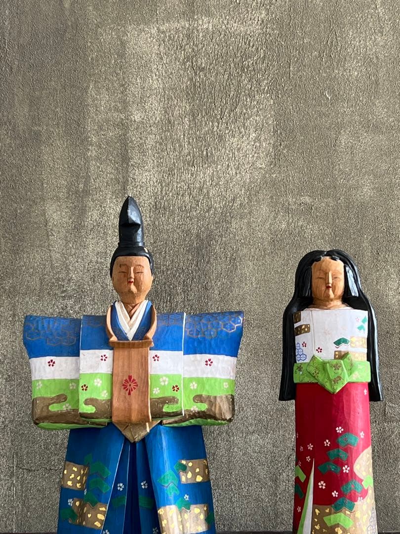 木彫 一刀彫 立ち雛人形／雛祭り 桃の節句 奈良一刀彫 井波彫刻 伝統工芸 民藝