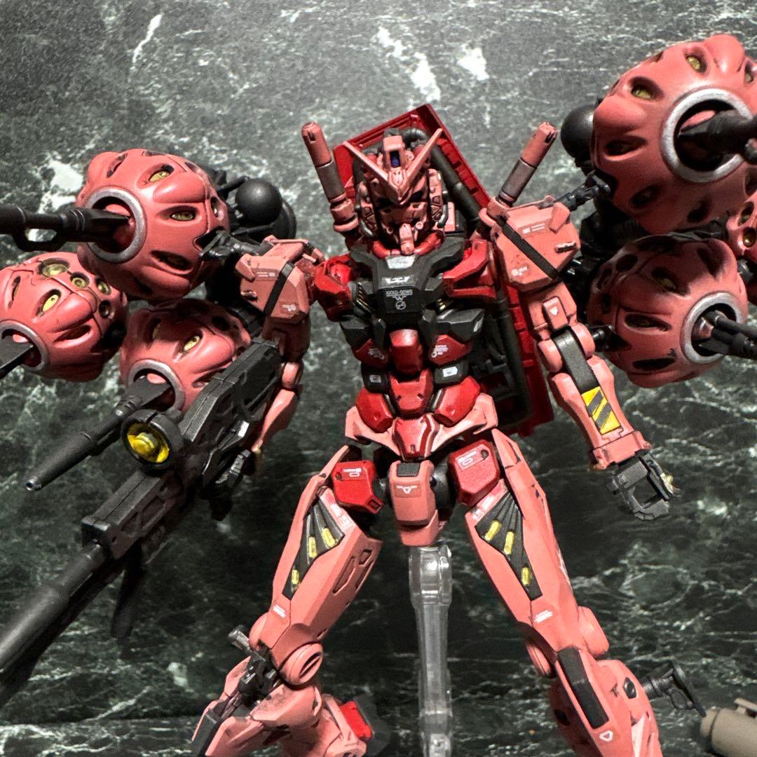 ジークアクス HG 赤いガンダム ビット6個装備 塗装完成品 ガンプラ