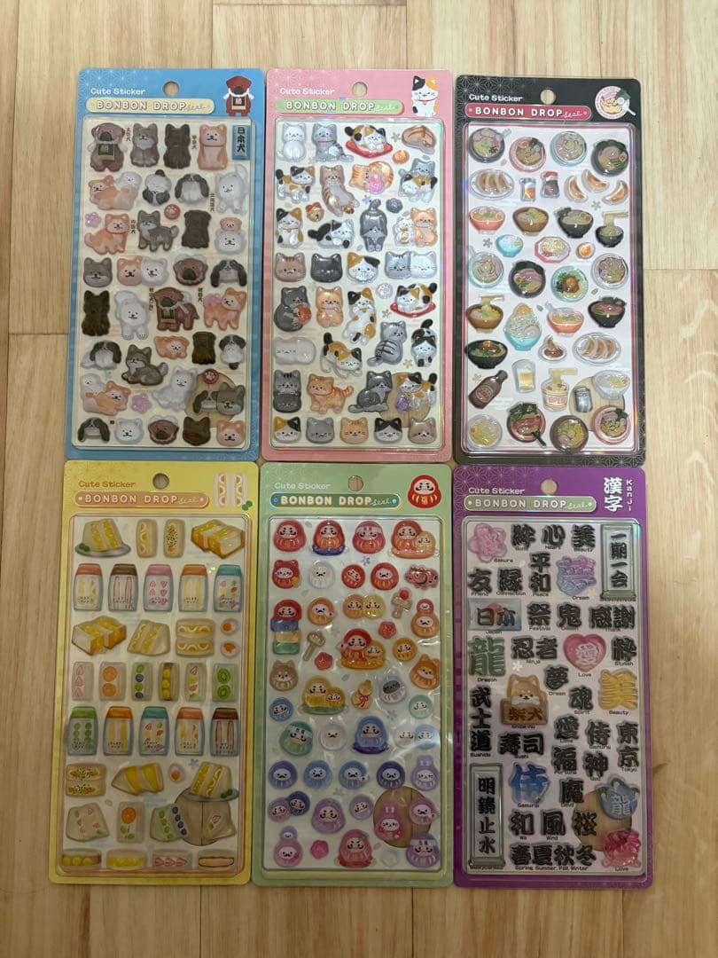 正規品 ボンボンドロップシール 和柄 新品 新作 だるま たまごサンド 等6種類