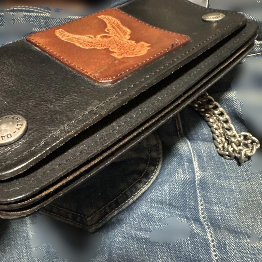 ヴィンテージ ハーレーダビッドソン トラッカーウォレット ブラック