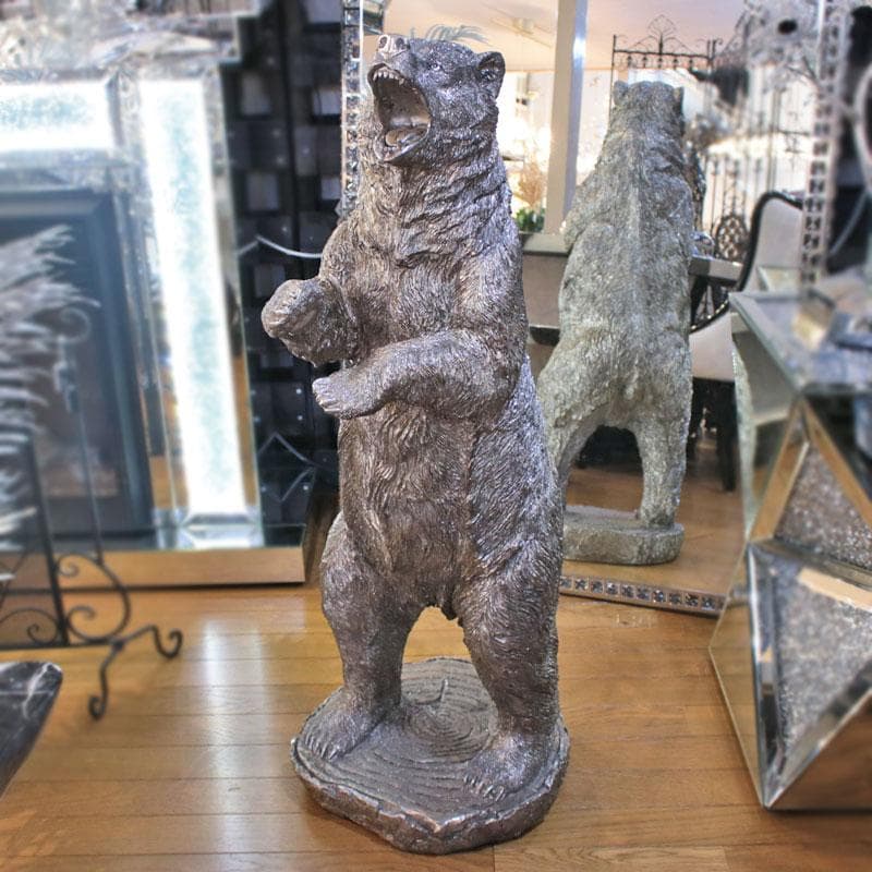 アニマルオブジェ 熊 メタリック 彫刻 店舗ディスプレイ 143-138-020