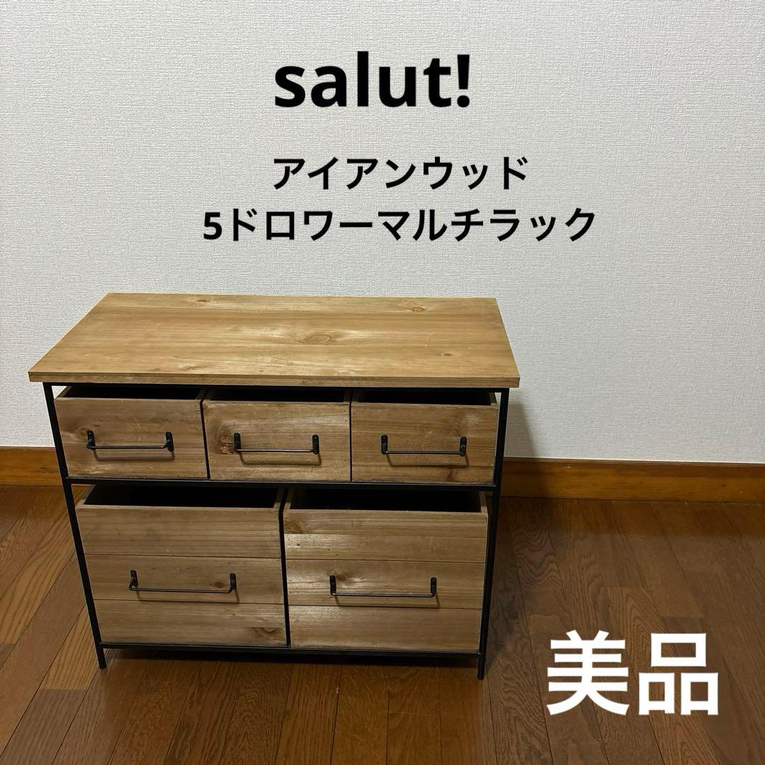 salut! WEB限定 アイアンウッド5ドロワーマルチラック☆完売品☆ salut