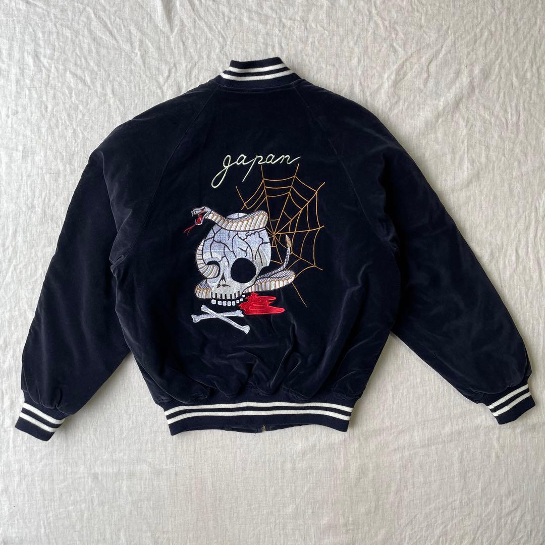 shoot one スカジャン ベロア 別珍 スーベニア 蛇 龍 ドクロ 刺繍