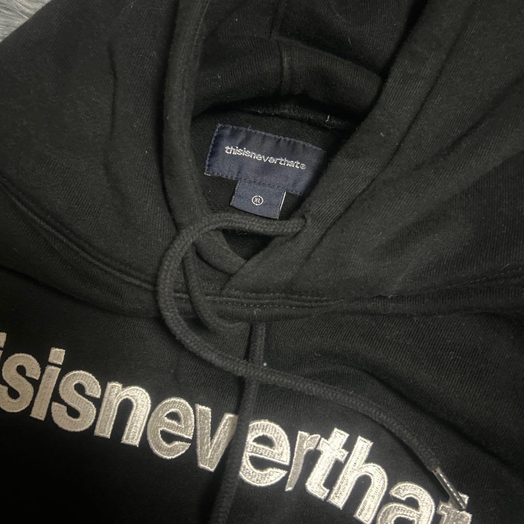 韓国購入品】thisisneverthat ブラック パーカー XL - メルカリ