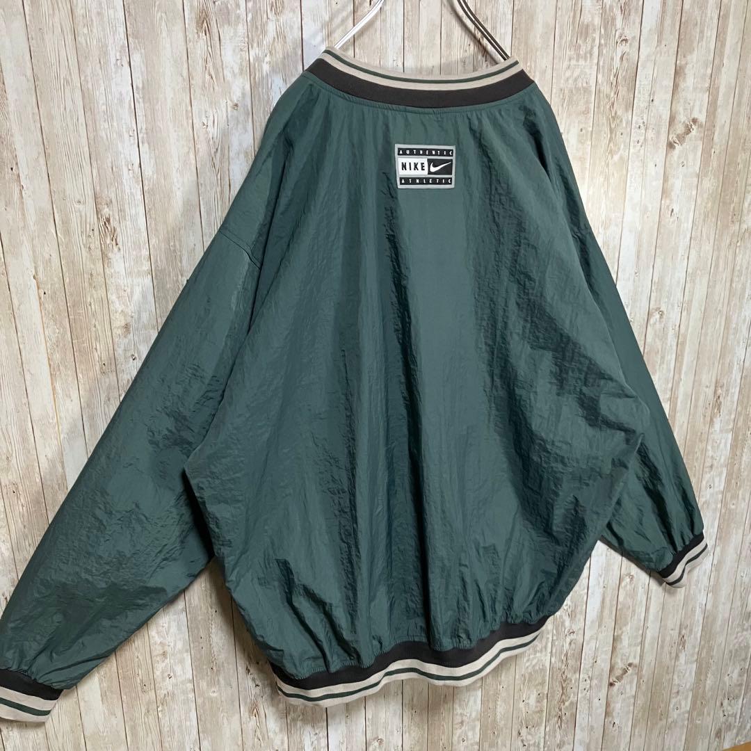 244【90s-00s】NIKE プルオーバーナイロンジャケット 刺繍ロゴ XL