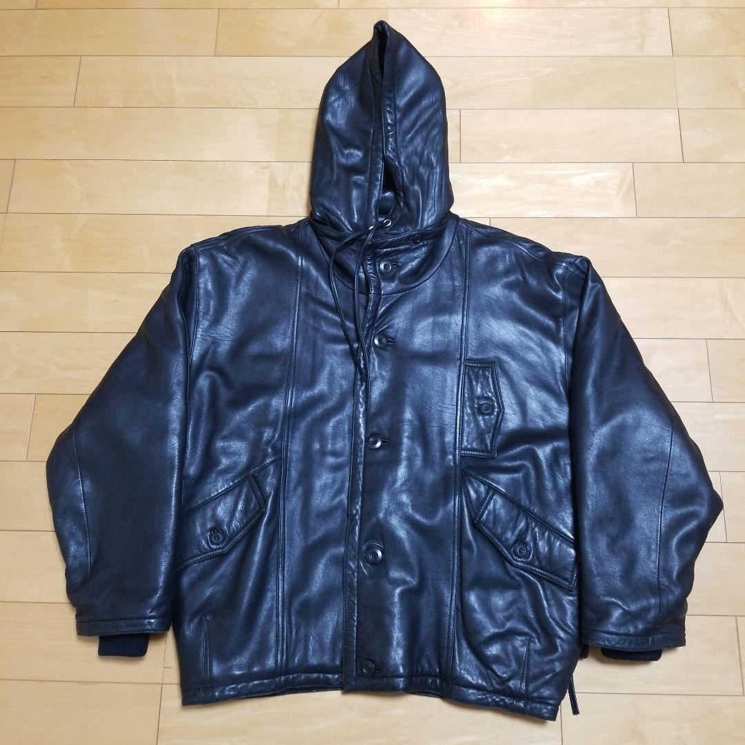 マリテフランソワジルボー レザー フーディー ブルゾン 80s