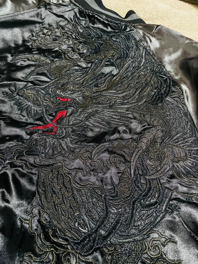 Japanese 龍虎日本限定 スカジャン unisex サテン vintage - メルカリ