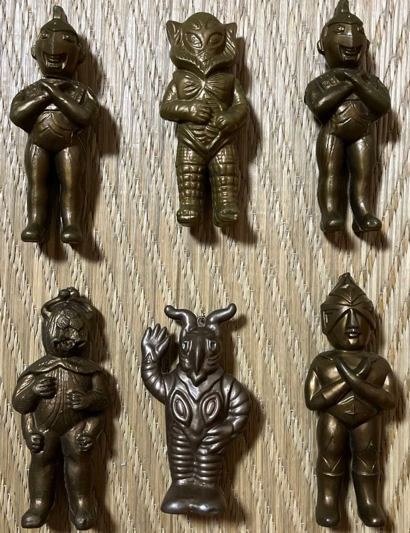 ポリエチレン人形　パチ無版権　ミラーマン　セブン　ゼットン　くも男　メフィラス風