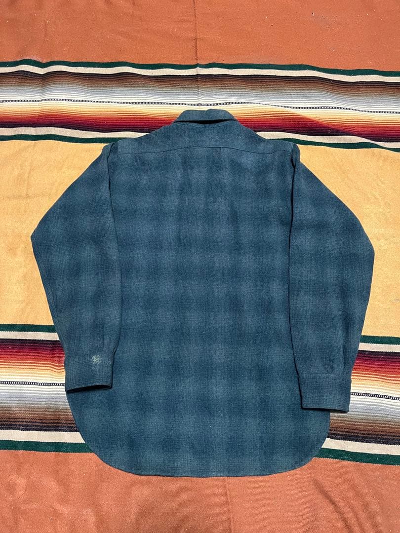 40s USA製 PENDLETON ボードシャツ \"オンブレ\" グリーン系