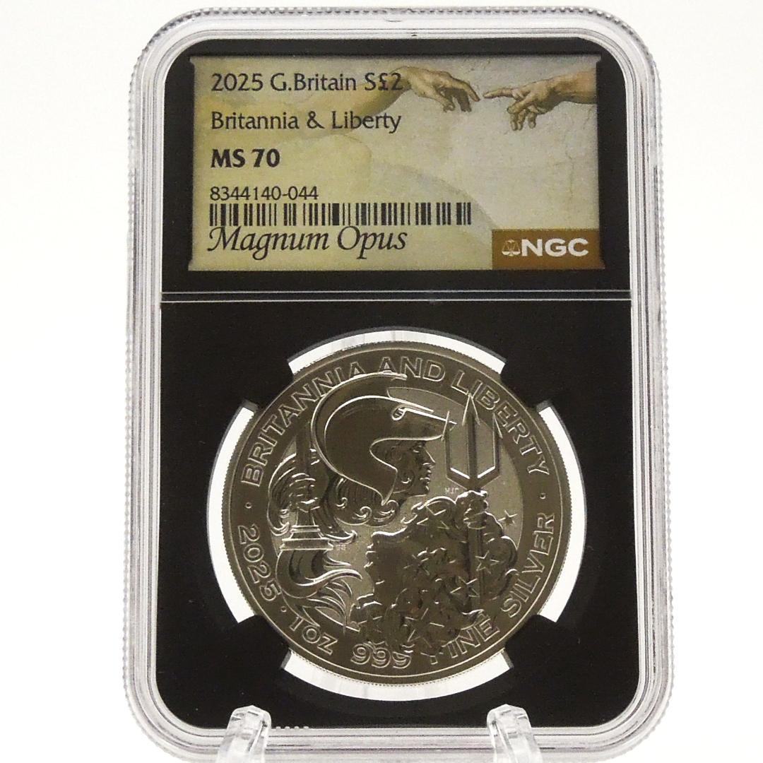 【英米友好】2025年 ブリタニア＆リバティ 銀貨 1オンス NGC MS70