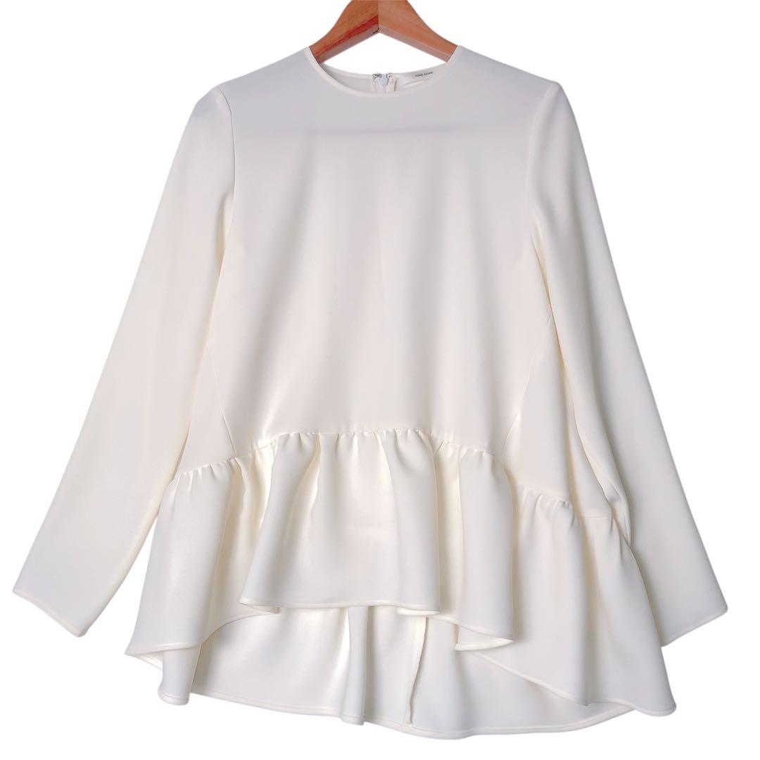 YOKOCHAN ロングスリーブ ヘムギャザー ブラウス 38