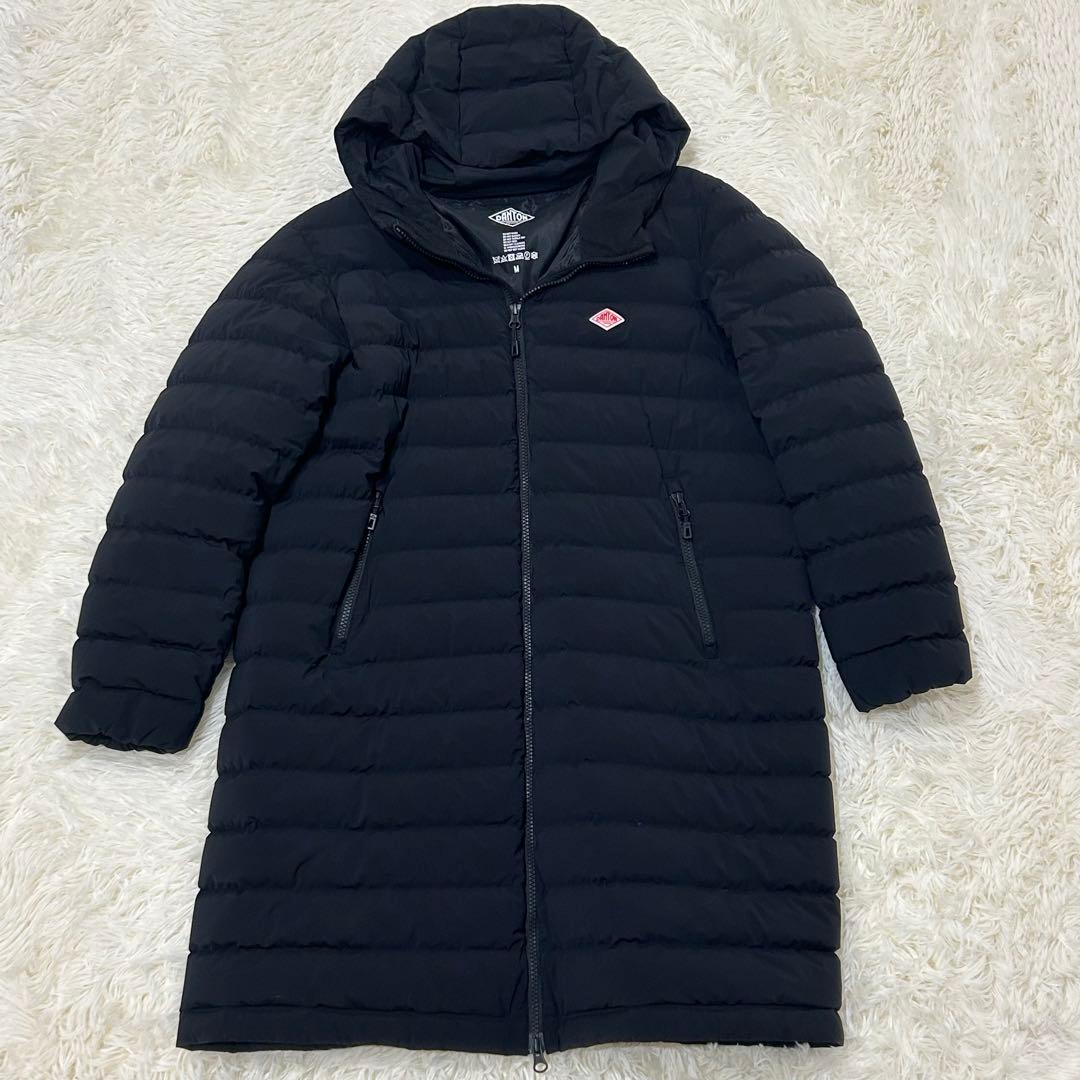 極美品 DANTON ダントン ロング ダウン フード ジャケット M 黒