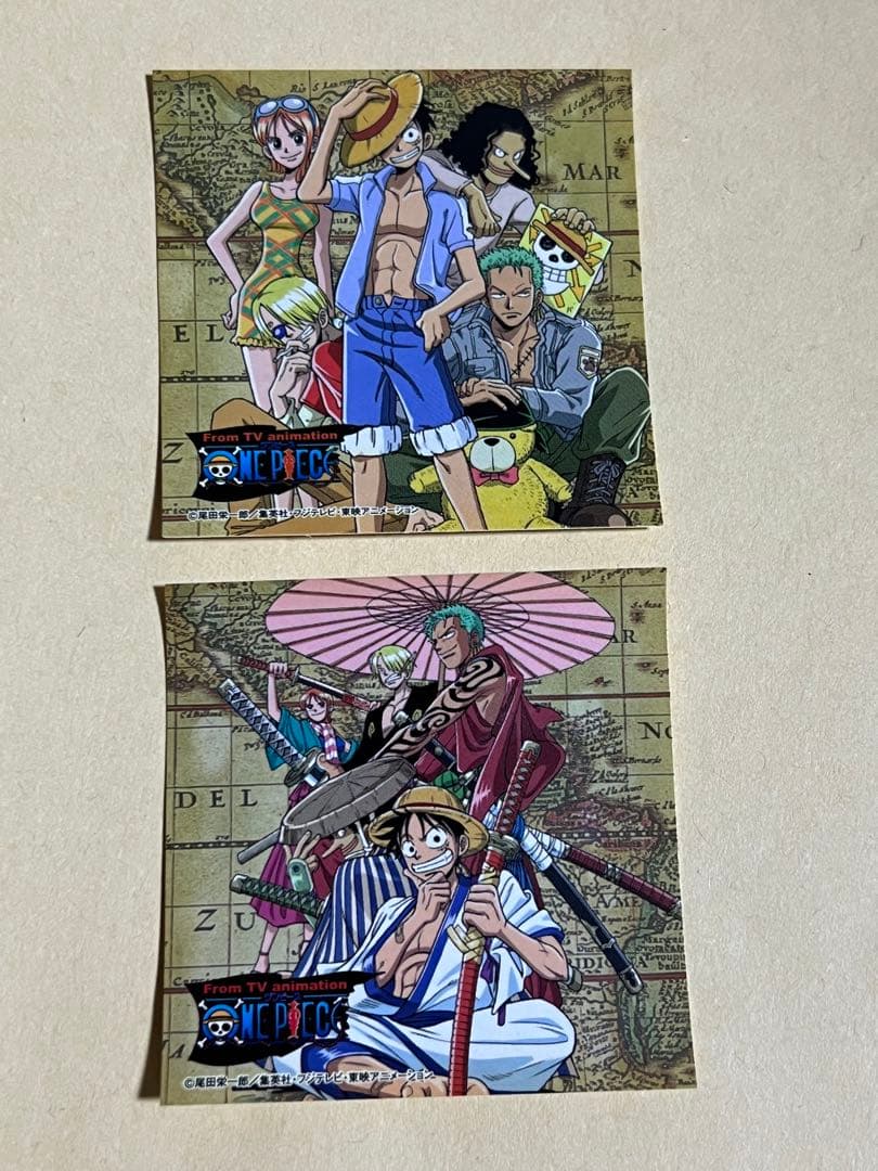 ONE PIECE 雷おこし ステッカー ルフィ ゾロ ナミ ウソップ サンジ